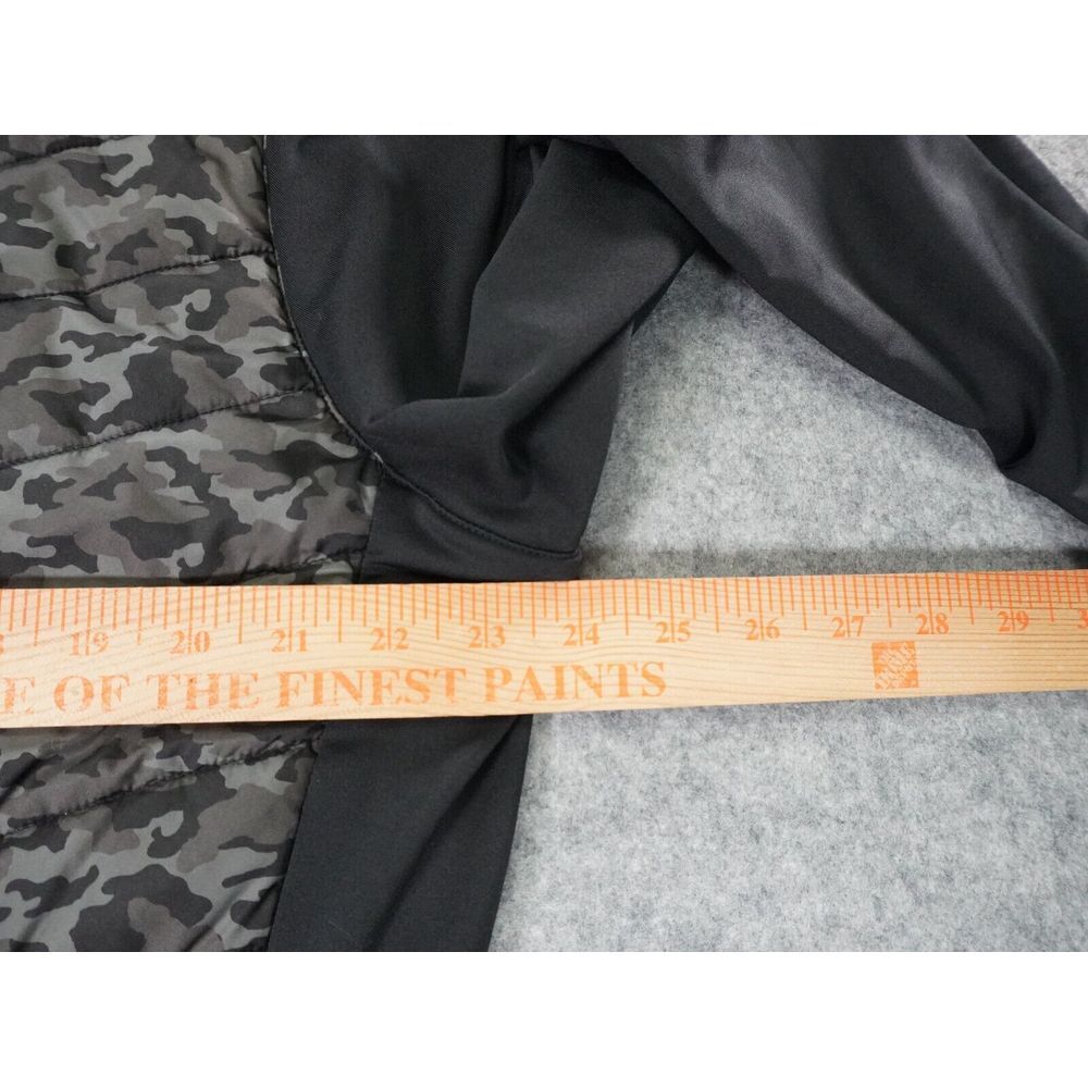 Donald Ross Jacket Mens Medium Black Gray‎ Camo Long Sleeve Full Zip Hybrid Golf - Picture 6 of 11
